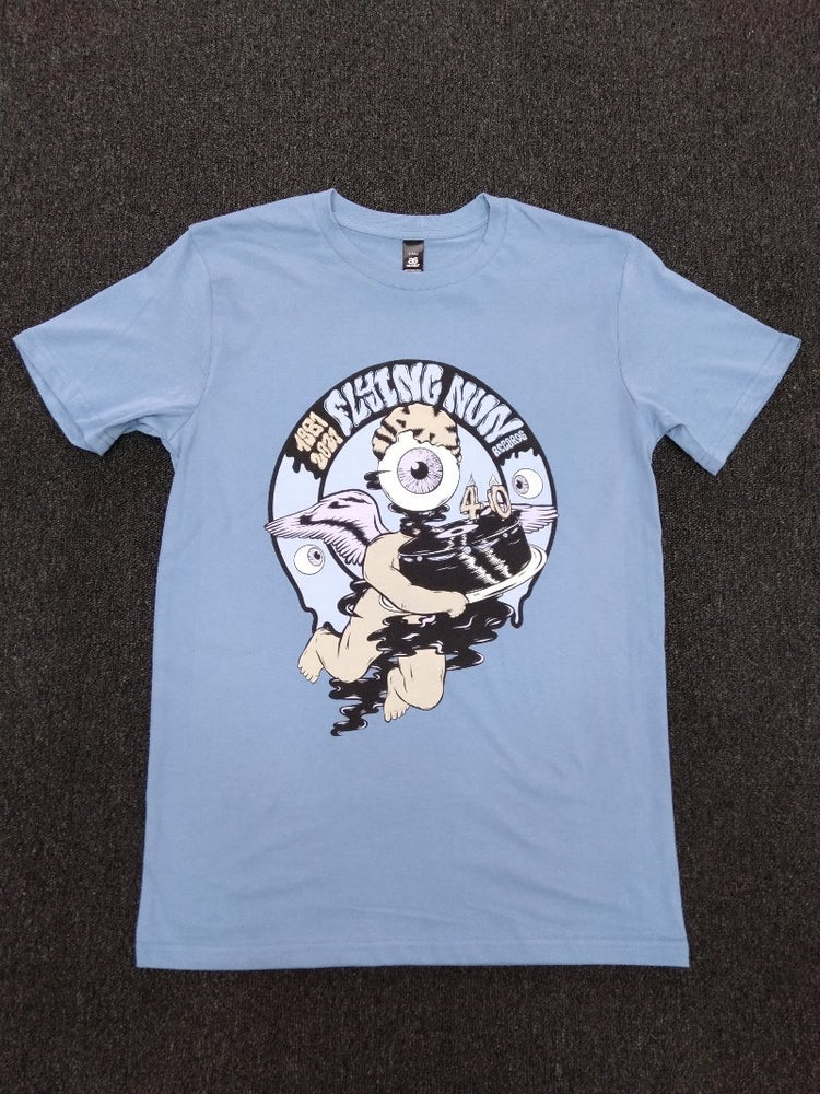 
                  
                    Flying Nun Records 40th Anniversary T-Shirt (Caroline Blue) - Flying Nun  | Vinyl | CD
                  
                