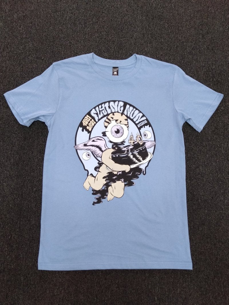 
                  
                    Flying Nun Records 40th Anniversary T-Shirt (Caroline Blue) - Flying Nun  | Vinyl | CD
                  
                