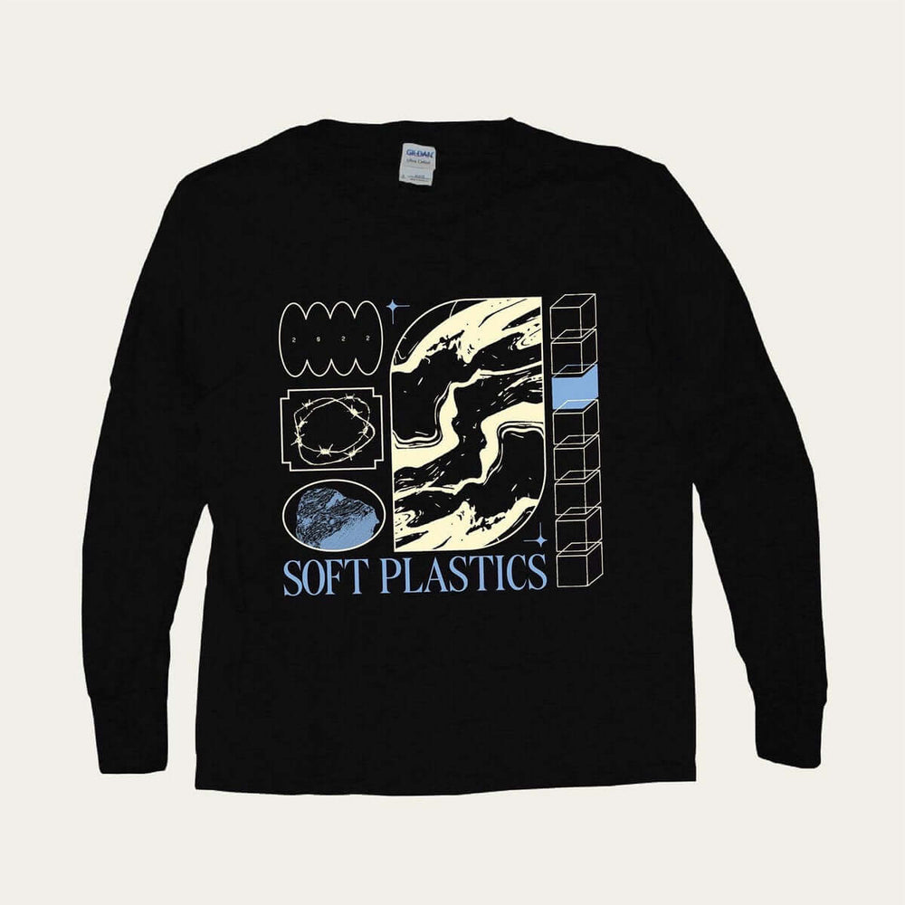 Soft Plastics - Long Sleeve Black Tee - Flying Nun  | Vinyl | CD